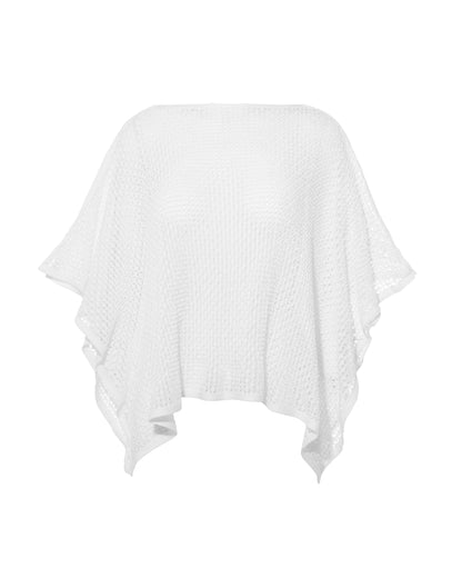 Nottingham Lace Poncho White