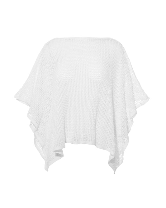 Nottingham Lace Poncho White