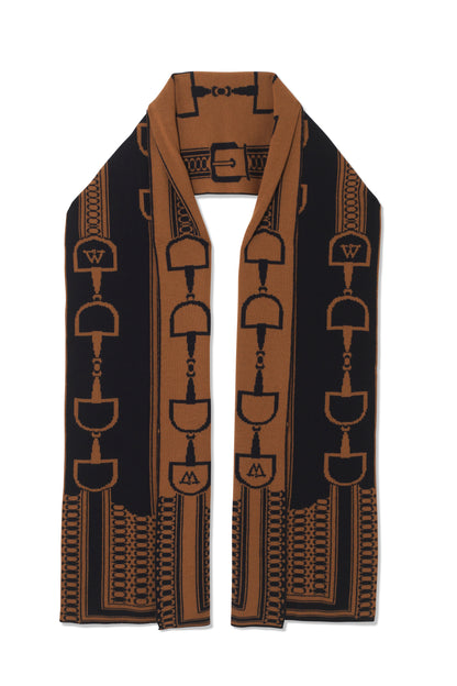 Snaffle Scarf Navy/Tan
