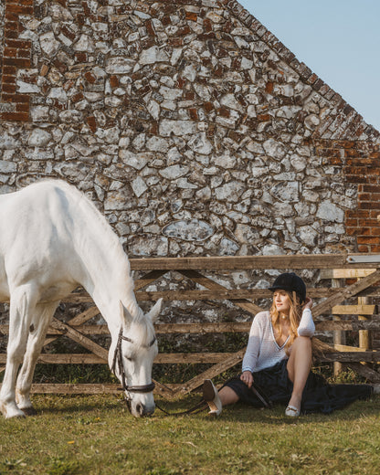 Nottingham Lace Pull Over White