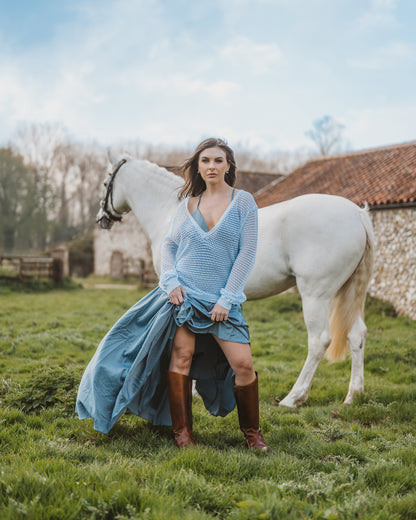 Nottingham Lace Pull Over Blue