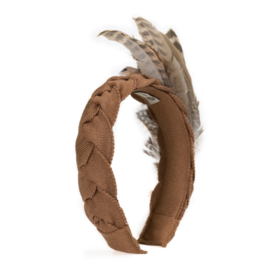 Harrier Feather Hairband Tan