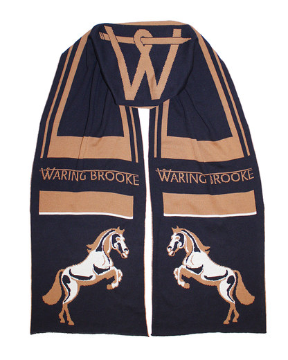 Signature Stallion Scarf Navy/Tan