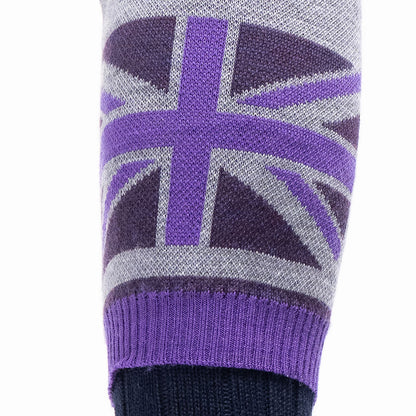 NEW IN: Union Jack Flag Personalised Boot Sock Purple