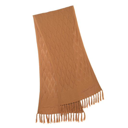 Argyle Lace Scarf Tan