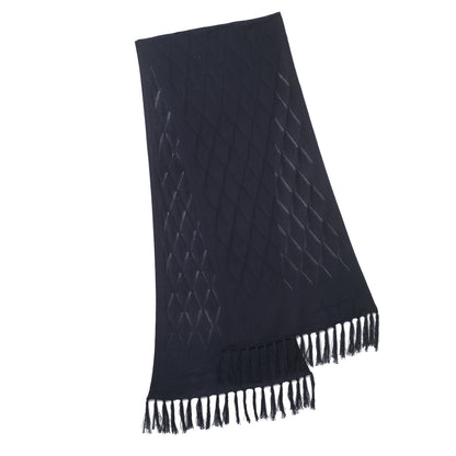 Argyle Lace Scarf Navy