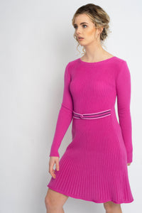 Twisted Knot Dress Hot Pink