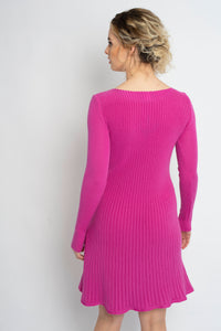 Twisted Knot Dress Hot Pink