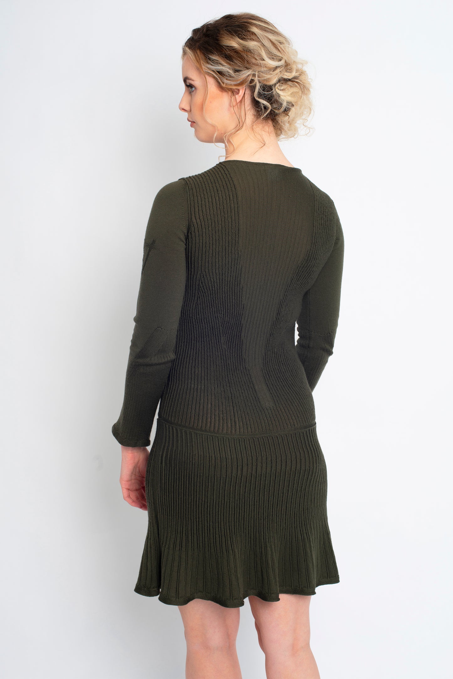 OUTLET: Fit and Flare Dress Green