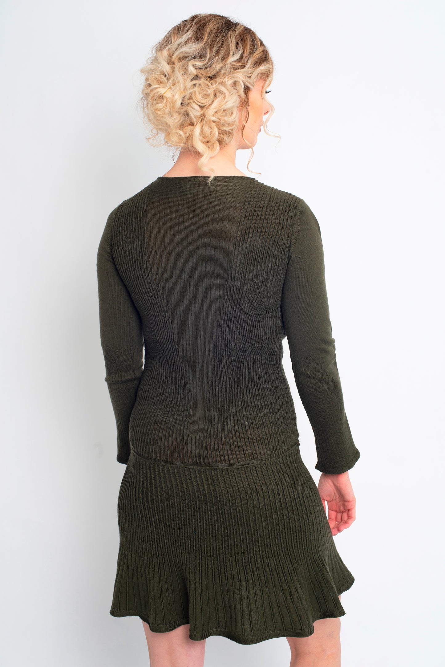 OUTLET: Fit and Flare Dress Green