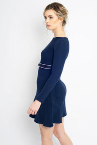 Twisted Knot Dress Navy