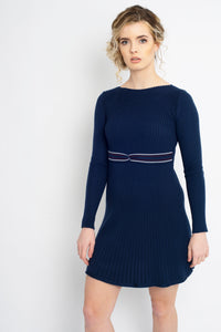 Twisted Knot Dress Navy