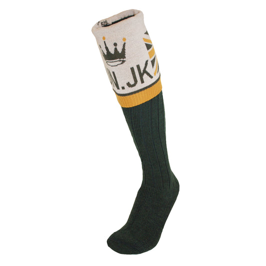 Union Jack Flag Personalised Boot Sock Green/Mustard
