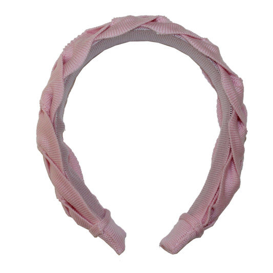 Baby Pink Solid Plait Hairband