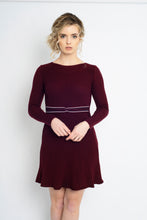 Load image into Gallery viewer, Twisted Knot Dress Burgundy